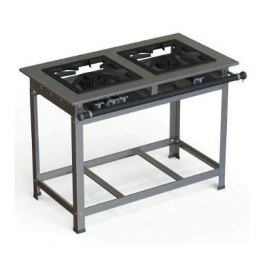 Imagem de Fogão Industrial Inox 40x40 P10 2 Bocas Baixa Pressão QS QD - JL Colom