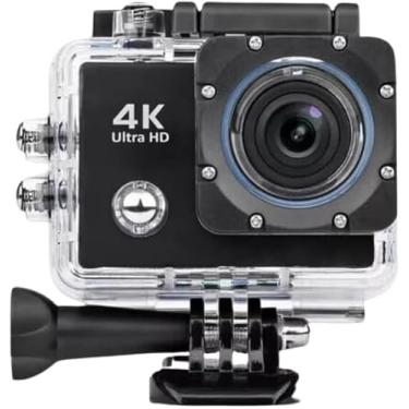 Imagem de Câmera kit Filmadora Action Pro 4K Sports ULTRA-HD Wi-fi Prova D agua Acessorios Foto Video Webcam Gravação em 30 FPS, Zoom de 4x - Perfeita para Camping e Aventuras ao Ar Livre