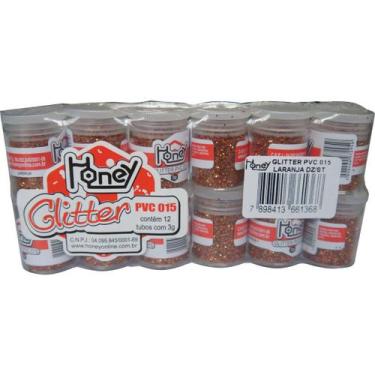 Imagem de Glitter Pvc Laranja Potes 3G. - Planeta Brinquedos