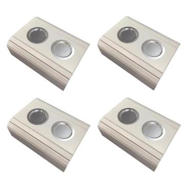 Imagem de Kit 04un Esteiras Para Braço De Sofá Com Porta Copos Alumínio Branca. 