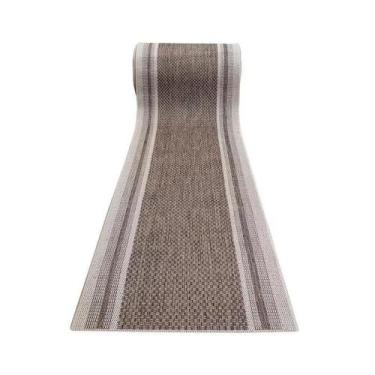 Imagem de Passadeira Trilho 2,5M Sisal Geometrico Nature Moldura 250Cm - Tapete 