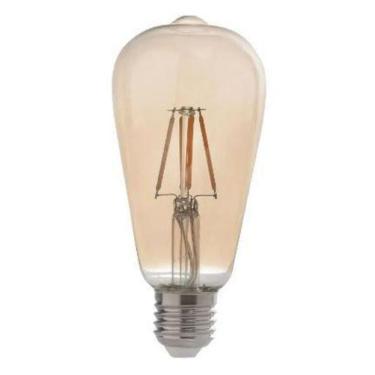 Imagem de Lâmpada Filamento Led Dimerizável  Avant Retrô Âmbar Pera ST64 4W 220V
