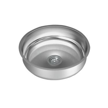 Imagem de Cuba Inox Redonda 370x370x140 Polida Solo