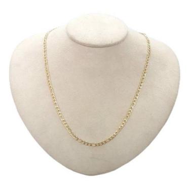 Imagem de Corrente Masculina Aço Inox Folheada Prata Ou Ouro 60 Cm 4mm - De Cast