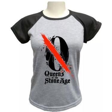 Imagem de Camiseta Babylook Queens Of The Stone Age - alternativo basico, Cinza,