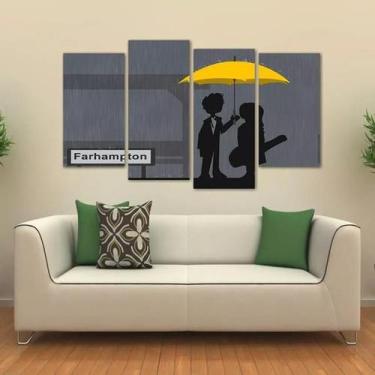 Imagem de Quadro Decorativo How I Met Your Mother Em Tecido 4 Peças 1R - Wall Fr