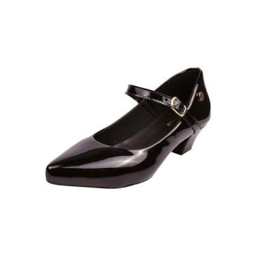 Imagem de Scarpin Boneca Confort Bico Fino Salto Alto Ref:36.003 - Donna Santa, 