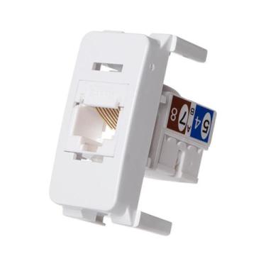 Imagem de Linha B3 Módulo Informática RJ45 Cat5E Branco - MarGirius, Bivolt