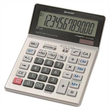 Imagem de Calculadora Sharp VX-2128V de 12 Digitos - Prata