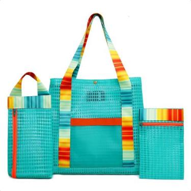 Imagem de Kit Bolsa de Praia Feminina Conjunto Bolsa com Necessaire - Bless Aces