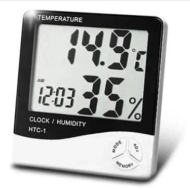 Imagem de Termômetro Higrômetro Digital Termo Higrômetro Umidade - Exbrom