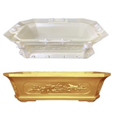 Imagem de DIYUNIMOULD Moldes para plantadores grandes, moldes de concreto extragrande, moldes de vasos de flores para decoração de casa e jardim (45 cm)