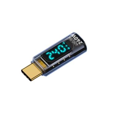 Imagem de MOUDOAUER Cabo de extensão tipo C macho para fêmea transferência de dados adaptador de exibição digital LED para hub USB-C Laptop Tablet