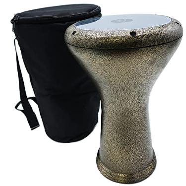 Imagem de O clássico Darbuka Doumbek da Zaza Percussion de 43 cm (corpo dourado, cabeça transparente)