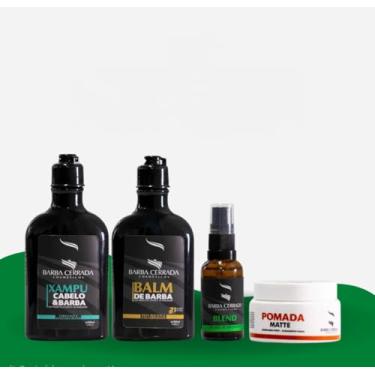 Imagem de Kit shampoo cabelo e barba balm de barba Tonico Pomada Matte
