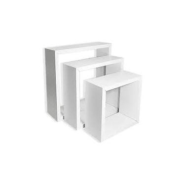 Imagem de kit 03 Nicho Decorativo MDF COR BRANCA
