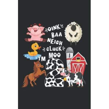 Imagem de Oink Baa Neigh Cluck Moo I M 2 Years Old Farm Theme Birthday: Lined For Memo Diary Journal, Perfect for School, Office & Home - 6" x 9", 100 Pages