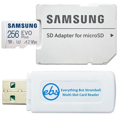 Imagem de Cartão de memória Samsung MicroSD EVO Plus de 256 GB para drones compatível com Mavic 3 Pro, Air 3s, Mavic Pro Platinum, Action 5 Pro (MB-MC256) Pacote com 1 leitor de cartão Everything But Stromboli