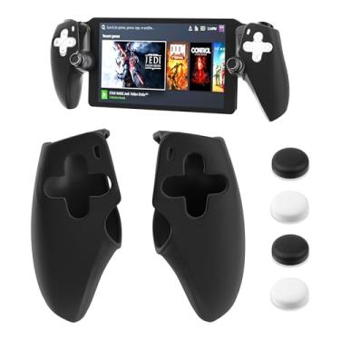 Imagem de RHOTALL Capa protetora de silicone para PlayStation Portal, capa de proteção macia para PS Portal Remote Player, capa de alça antiimpressão digital com absorção de choque para portal PS5, 4 alças de
