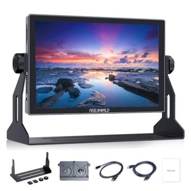 Imagem de FEELWORLD S10 10 polegadas 12G SDI HDMI2.0 monitor de campo de câmera alto brilho 1200nit touch screen profissional CalMAN calibração de software, DCI-P3 gama de cores de cinema