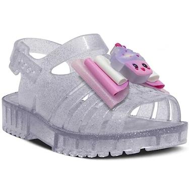 Imagem de Sandália Rasteira Feminina Nº 19 Ao 26 Infantil Cupcake 12.105 (Glitter Prata, BR, Criança de 1 a 3 anos, Numérico, 24)