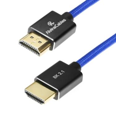 Imagem de Alvin's Cables Cabo HDMI 8K 2.1 para HDMI 8K @60Hz 4K@120Hz de alta velocidade para Atomos Ninja, para Sony FS5 FS7 FX9, BMPCC, para Canon C300 C500, cabo espiral trançado azul