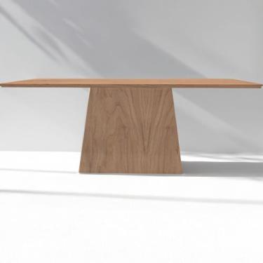 Imagem de Mesa De Jantar Retangular 2m Em MDF Laminado 8 Lugares Design Contempo
