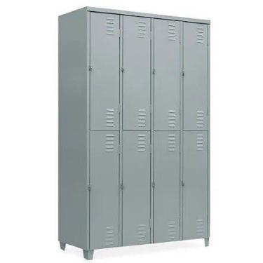 Imagem de Armário Roupeiro De Aço para Vestiário com 8 Portas Locker - De Astro 