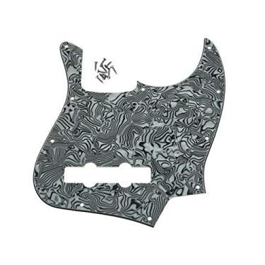 Imagem de Dopro Jazz Bass J Bass Pickguard para EUA/Mexican 4 cordas FD Jazz Bass preto/branco