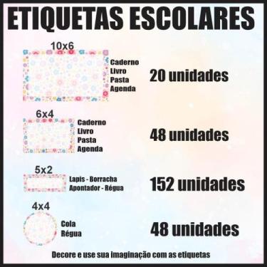 Imagem de Etiqueta Adesiva Escolar em Vinil Tema Personagem STITCH - Dekal Decor