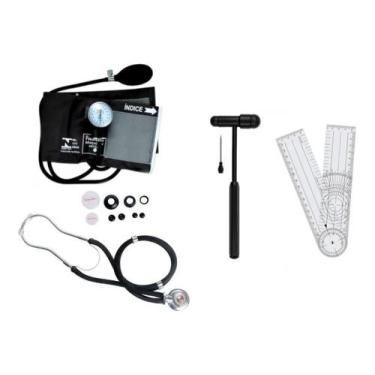 Imagem de Kit De Fisioterapia Goniometro Martelo Buck Esteto Esfigmo - Premium, 