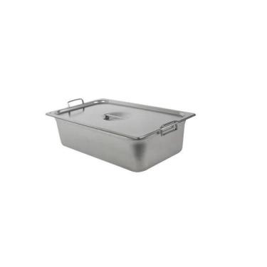 Imagem de Cuba Gastronômica de Inox GN 1/1 de 150 mm com Alças e Tampa FrigoPro