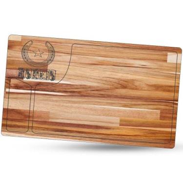 Imagem de Tábua de Carne para Churrasco Teca Rodeio - LAZERBR