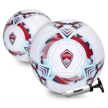 Imagem de Bola de futebol Franklin Sport MLS Colorado Rapids - Bola de futebol tamanho 5 oficial - Tamanho regulamentado + bola de futebol com peso para crianças + adultos - Bola de futebol para meninos +
