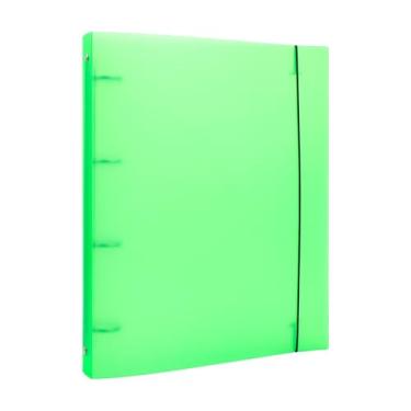 Imagem de A4 Capa de plástico para fichários redondos com 4 furos, capa de plástico, pasta de arquivo de fichário de caderno recarregável, protetor de folha de folhas soltas/scrapbooking/protetor de capa de