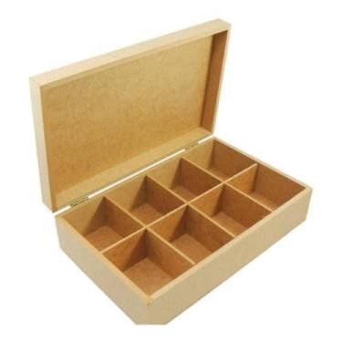 Imagem de Caixa Lisa Bombom MDF 8 Divisórias 27x17x07 cm - Toxa