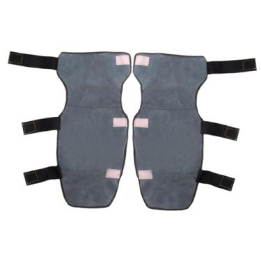 Imagem de shamjina 2 peças de soldagem perna cobre protetor de joelho seguro retardador resistente ao calor engrossar joelheiras proteção de perna para salpicos, cinza