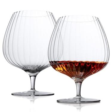 Imagem de LEMONSODA Conjunto de copos de cristal Whiskey Bourbon Brandy Snifter com 4 cristais 100% sem chumbo para destilados, uísque, uísque e conhaque – Perfeito para bares domésticos e conjuntos de