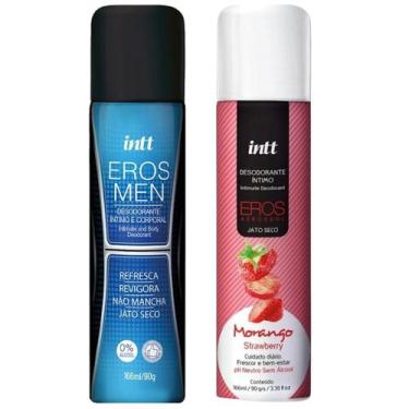 Imagem de Desodorantes Íntimo corporal Refrascante Men e Morango KIT - INTT