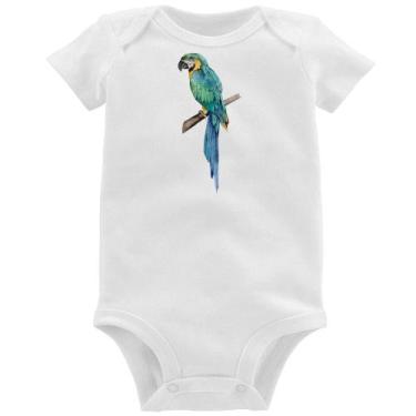 Imagem de Body Bebê Arara Azul - Foca na Moda, Branco, G