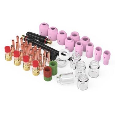 Imagem de Tocha de soldagem TIG Stubby Gas Lens, kit de copos de vidro pirex, 68