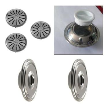 Imagem de Kit Dispositivos Inox Para Piscina Encaixe Cano De 50 - RR PISCINAS
