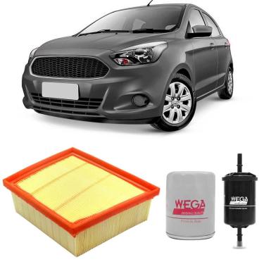 Imagem de Kit Filtro Ar Óleo Combustível Ford Ka 1.0 1.5 2015 a 2017 Flex