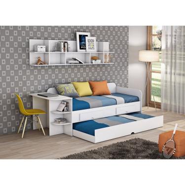 Imagem de Sofa Cama 100% Mdf Helena Branco - Cimol