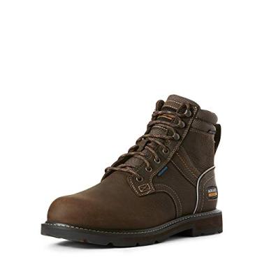 Imagem de ARIAT Bota de trabalho masculina Groundbreaker 15 cm II à prova d'água com bico de aço, Marrom escuro, 9.5 Wide