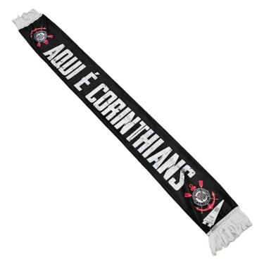 Imagem de Cachecol Corinthians - Aqui é Corinthians - Adulto Tamanho:Único;Cor:;Gênero:Masculino-Masculino