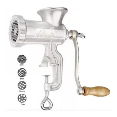 Imagem de Maquina de moer moedor de carne manual boca 10 - kala + 3 acessórios r