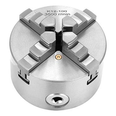 Imagem de 4 Polegadas 100mm 4 Maxilar Com Centralização Auto -Centralização Chuck de Alta Precisão Chuck Metal Chuck Manual Power para Torno de Madeira