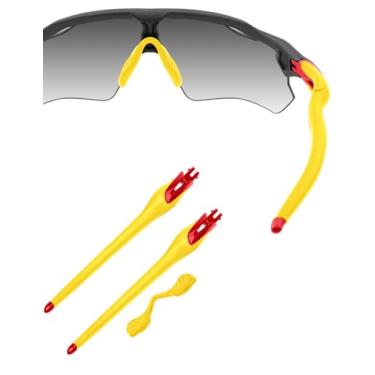 Imagem de HILEEN Hastes vermelhas de substituição para óculos de sol Oakley Radar EV Path Pitch Advancer - Amarelo