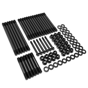 Imagem de DNA Motoring LEPOW-018 Chromoly Conjunto de porcas de cabeça de cilindro de 12 pontos para Dodge Ram 2500 3500 Cummins 5,9L 12V, preto